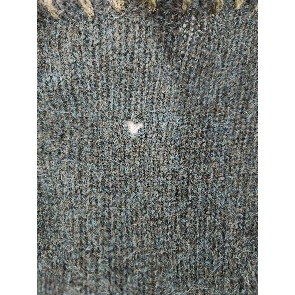 Vtg. L.L.Bean Women's Shetland Wool Embroidered Fall Leaf, Size M, Forest Green - Picture 11 of 13